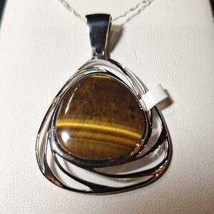 Sterling Silver Tiger Eye Pendant
